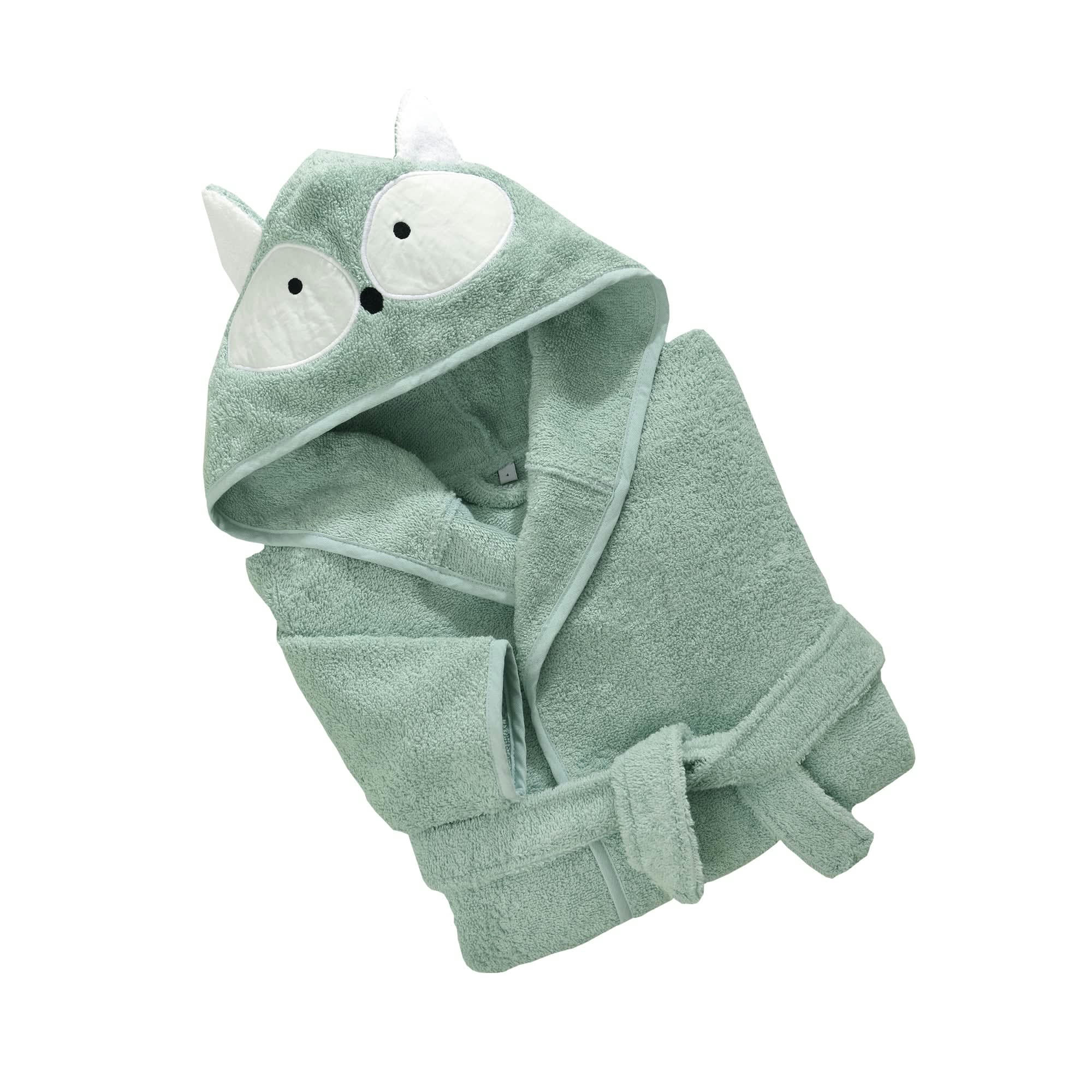 BABY - Peignoir enfant vert 2 ans en coton