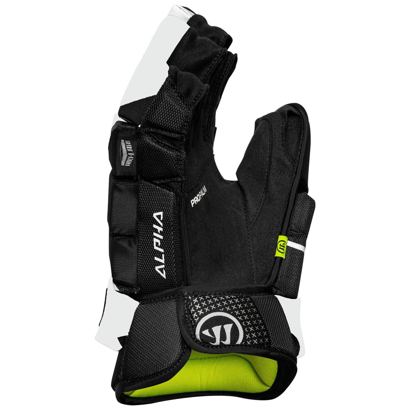 Warrior Alpha LX2 Max Hockey Gloves, Junior, Black/White, Assorted Sizes