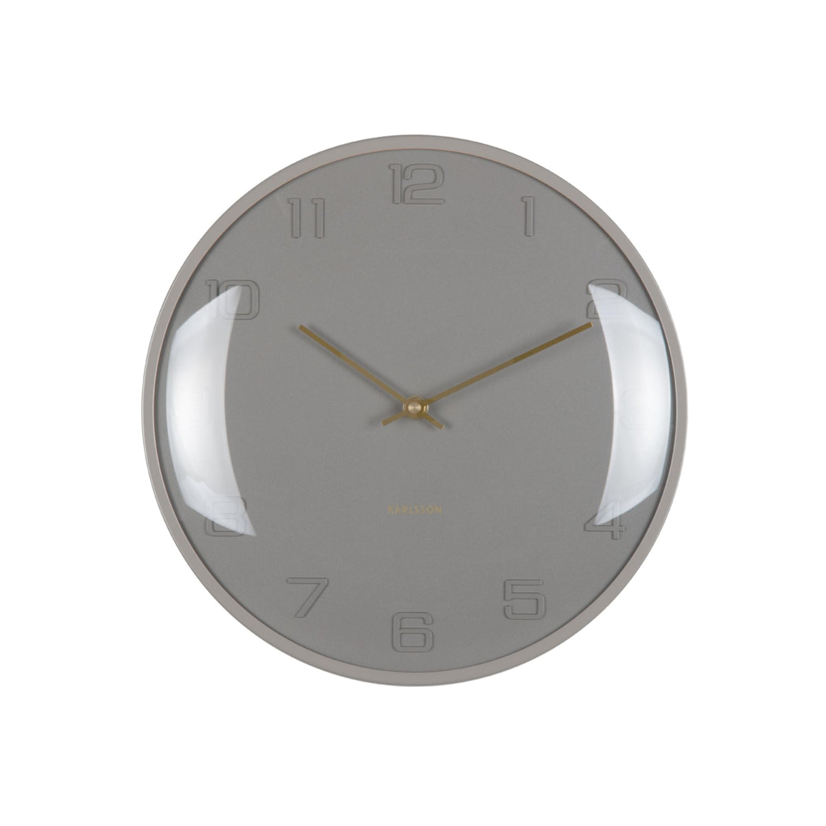 Karlsson wandklok Fuerte Dome - grijs - Ø30.5cm