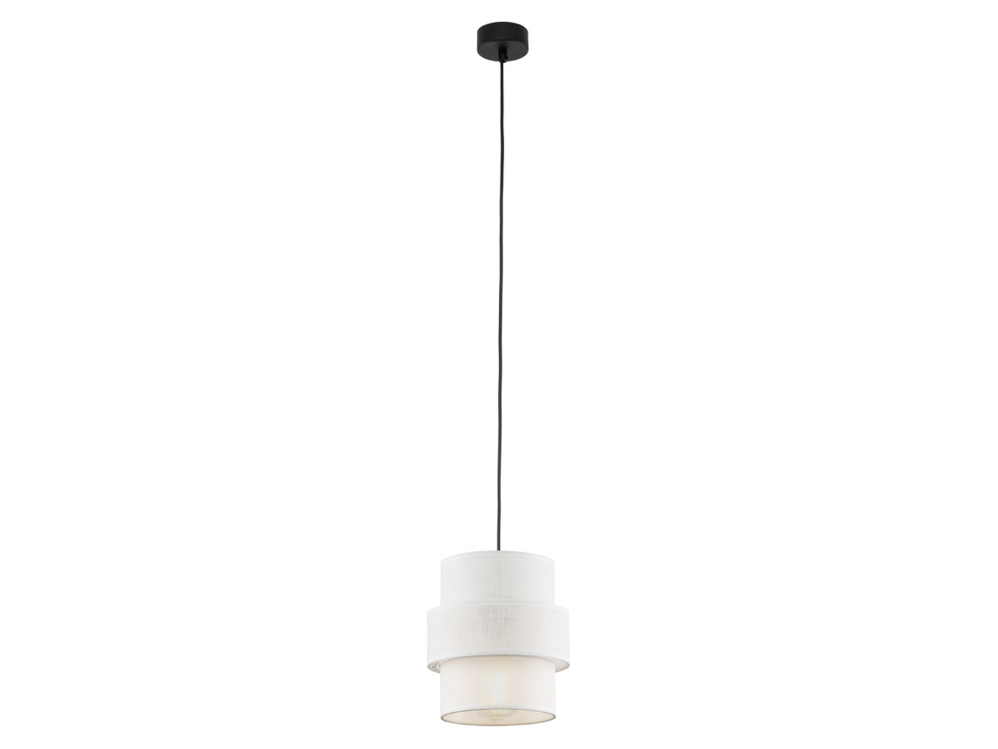 Lampa wisząca Calisto White tkaninowa biała