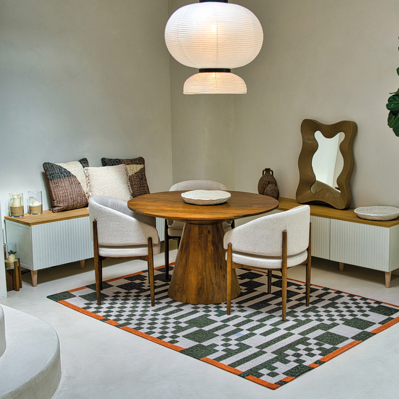 Louis de Poortere Craft Chess Vloerkleed 140 x 200 cm - Deep Green