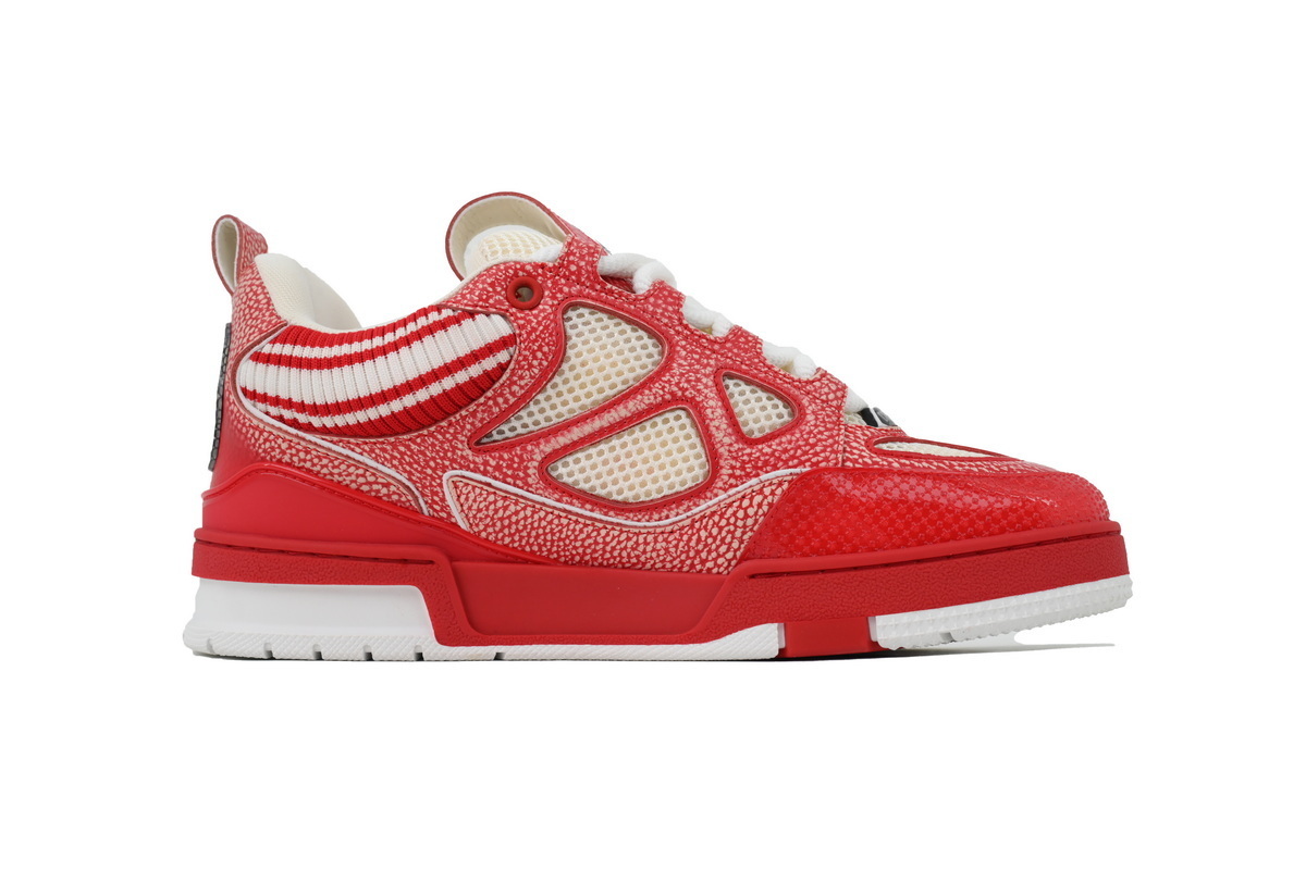 Louis Vuitton LV Skate Sneaker Knitted Collar Red 1AHSVL