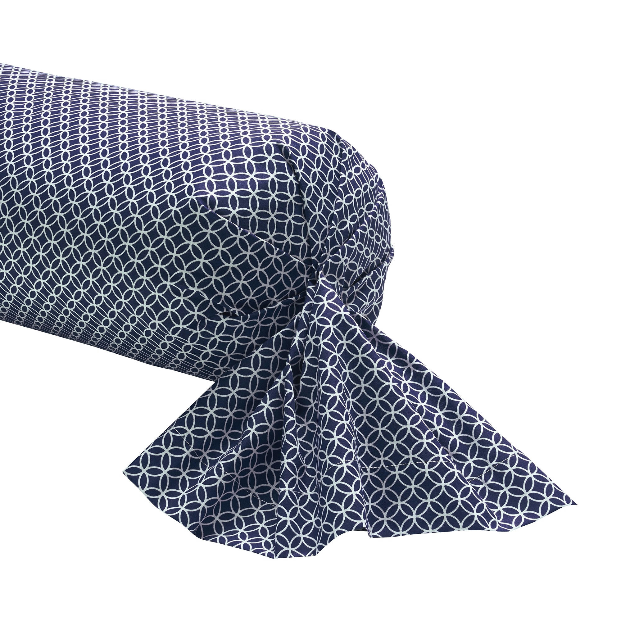 CLAUDIA - Taie de traversin  bleu en bambou 85 x 185