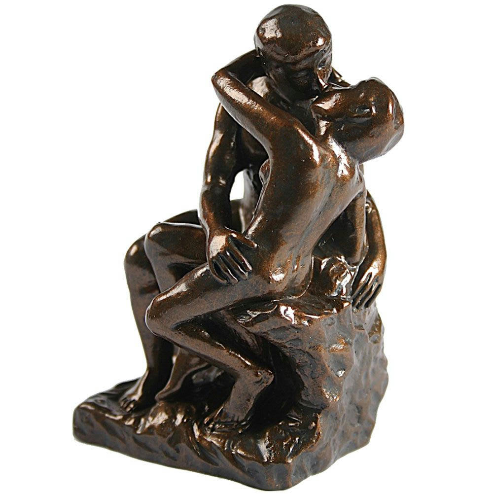RODIN - Figurine reproduction Le Baiser de Rodin H9,5cm