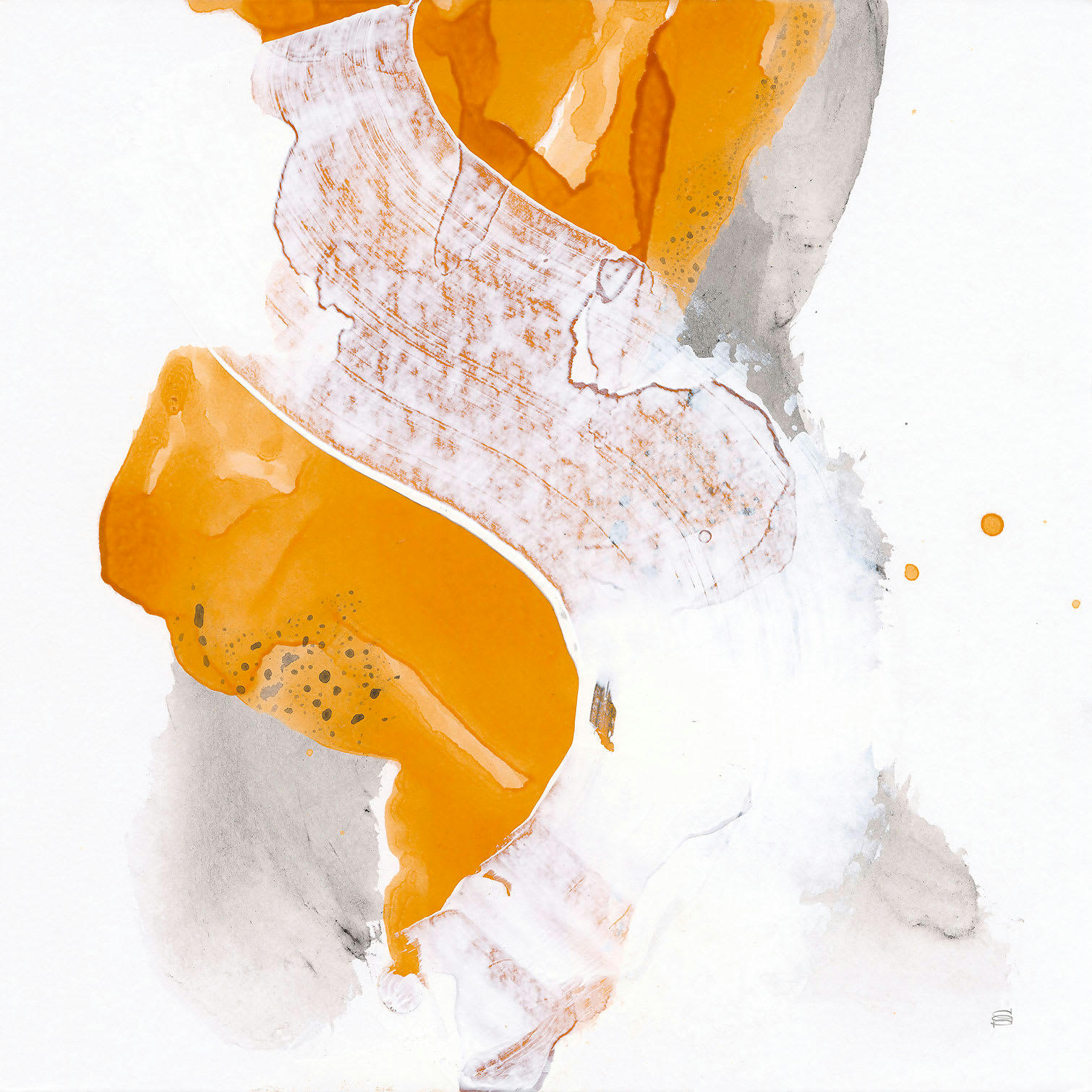 - Tableau Ambre abtraite imprimé sur toile 80x80cm