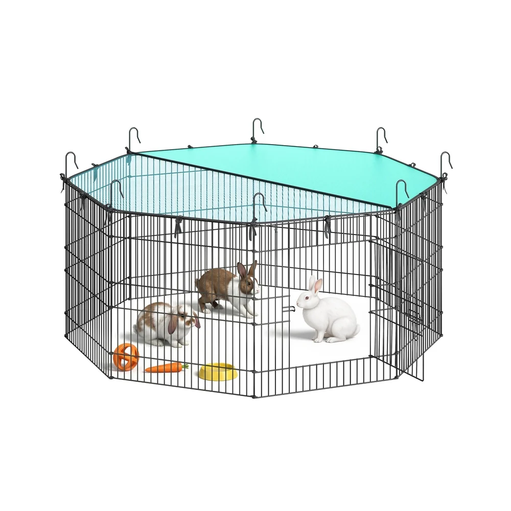 Parc enclos pour petits animaux avec toit de protection