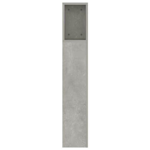 NNEVL Headboard Cabinet Concrete Grey 160x18.5x104.5 cm