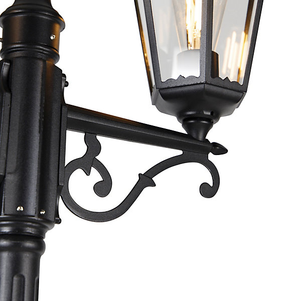 Lanterne d'extérieur noire 220 cm 2 lumières IP44 - La Havane