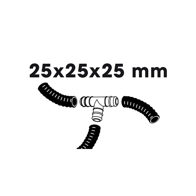 Raccord de tuyaux en T Ø 25 mm UBBINK