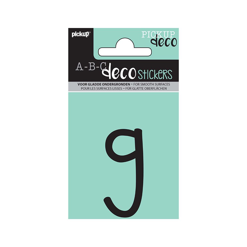 BOKSTAVER PICKUP G ABC DECO MILA 60 MM G SVART