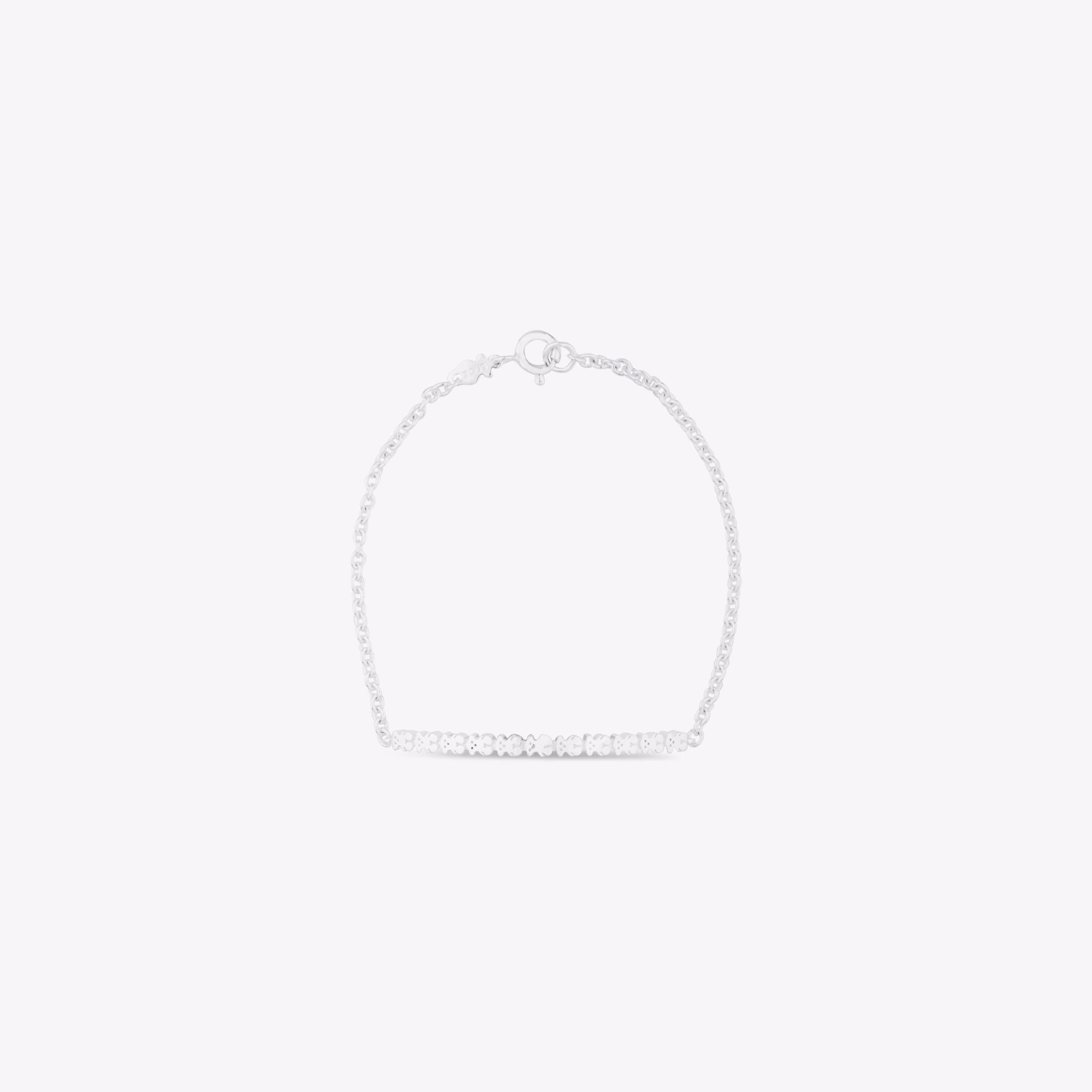 Pulsera de plata de 17,5cm Straight