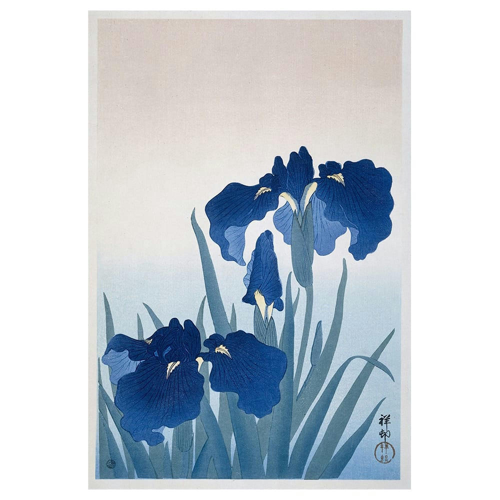 - Tableau - Iris - Ohara Koson 60x90cm