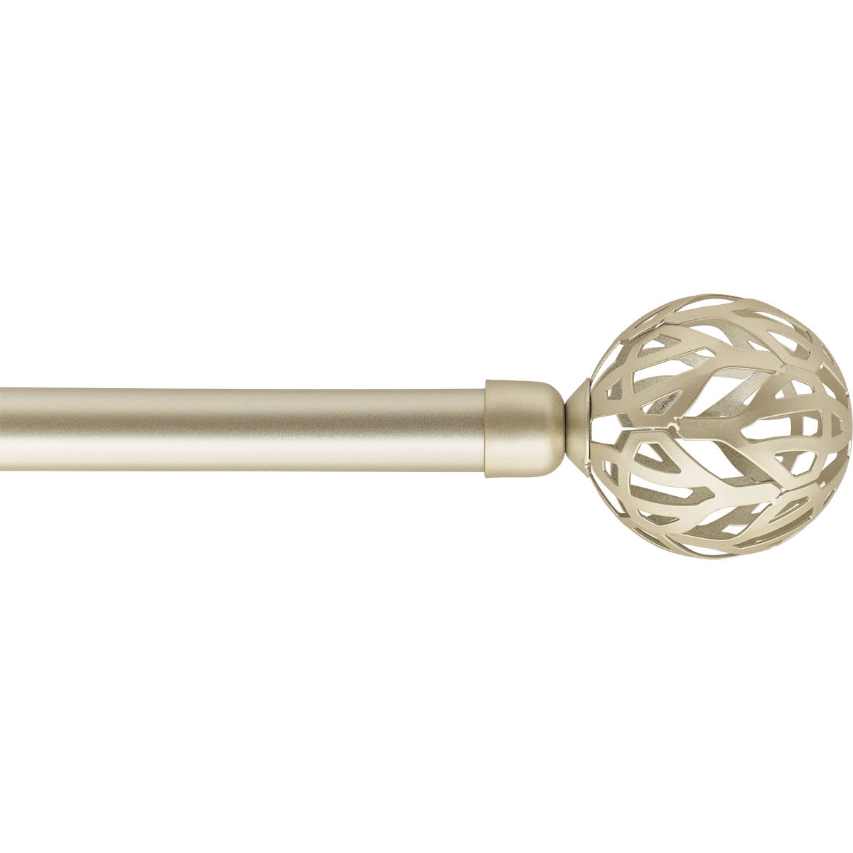 Kit Varão Extensível Vintage Dourado Mate 210-380cm