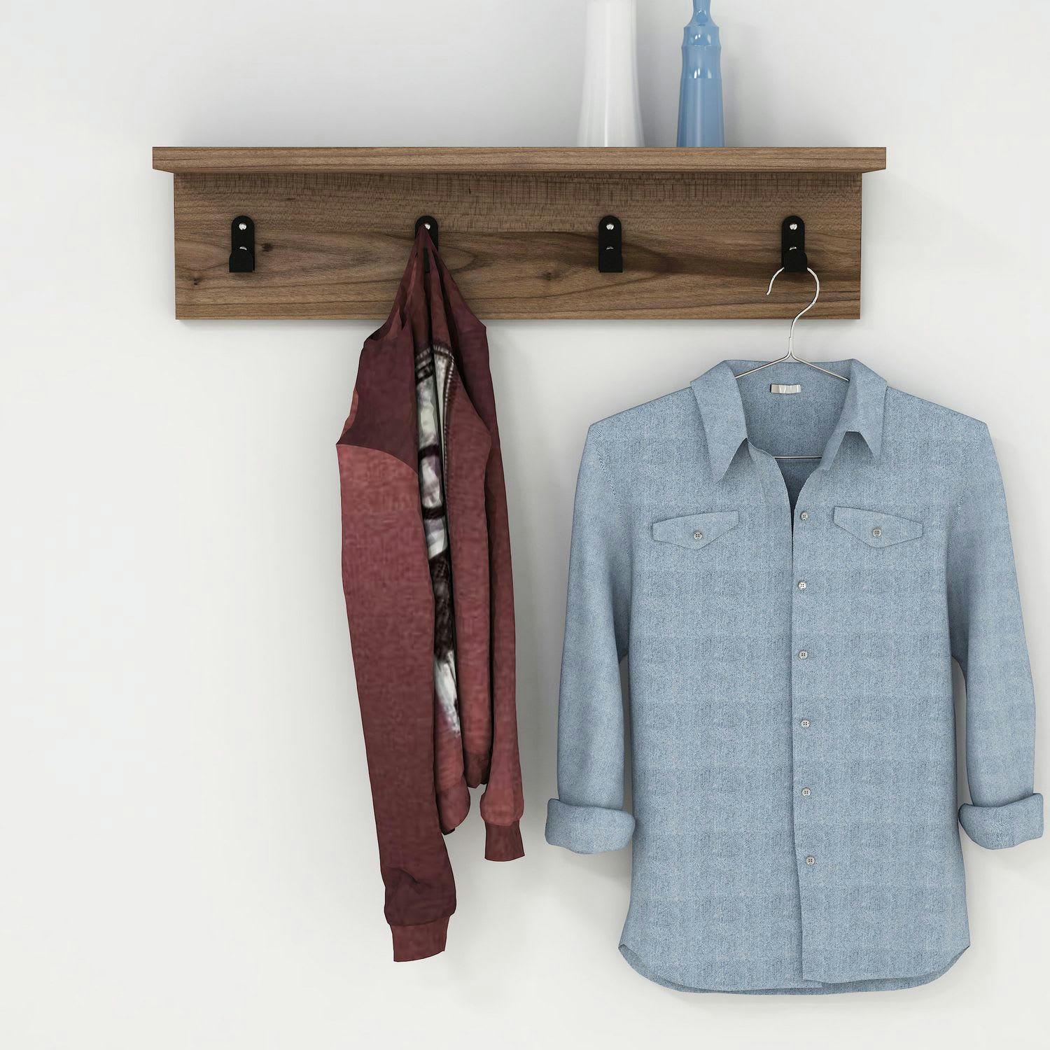 AYLA - Porte manteau marron