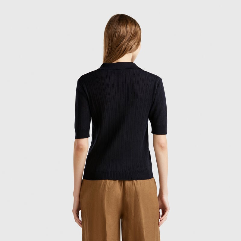 Short sleeve knit polo