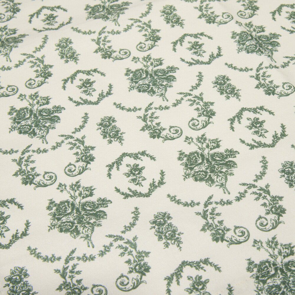Serviette en tissu X4 pcs imprimé toile de Jouy L45X45 cm vert