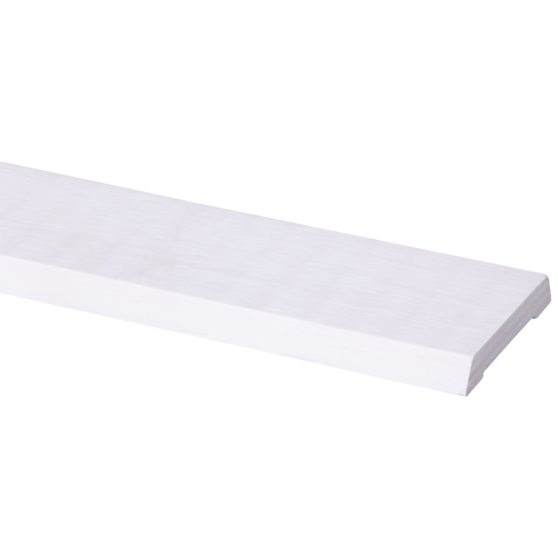Chambranle en bois dur blanc 220 x 6,8 x 1,1 cm