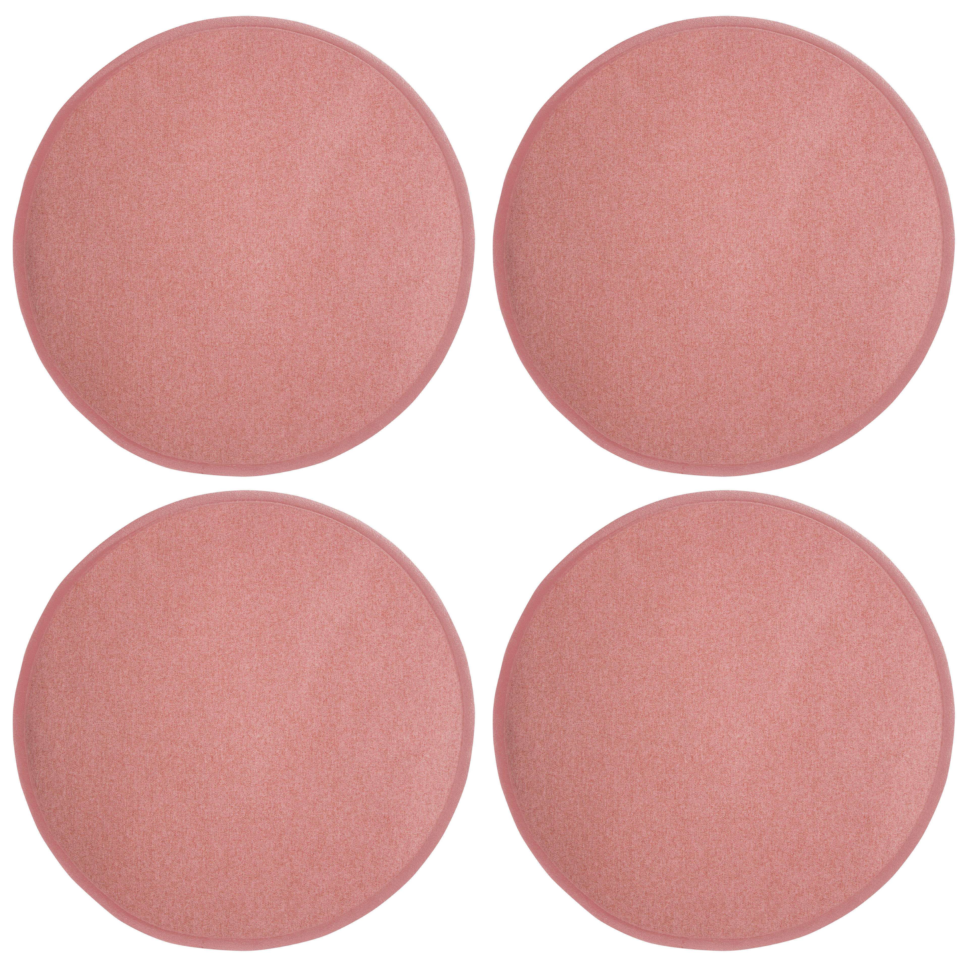 FELT - Galettes de chaise saumon imitation feutre - Lot de 4 -  Ø 35cm
