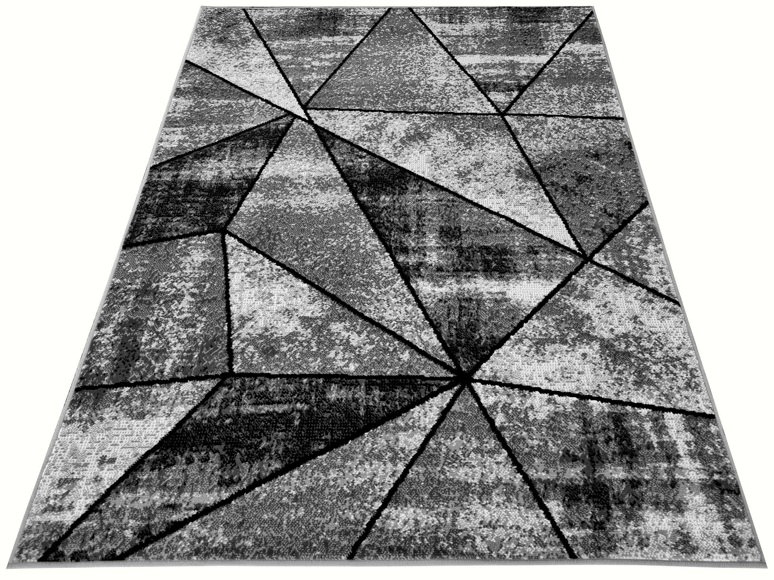 Dywan nowoczesny szary do salonu pokoju 012 - 70x130 cm - modny solidny