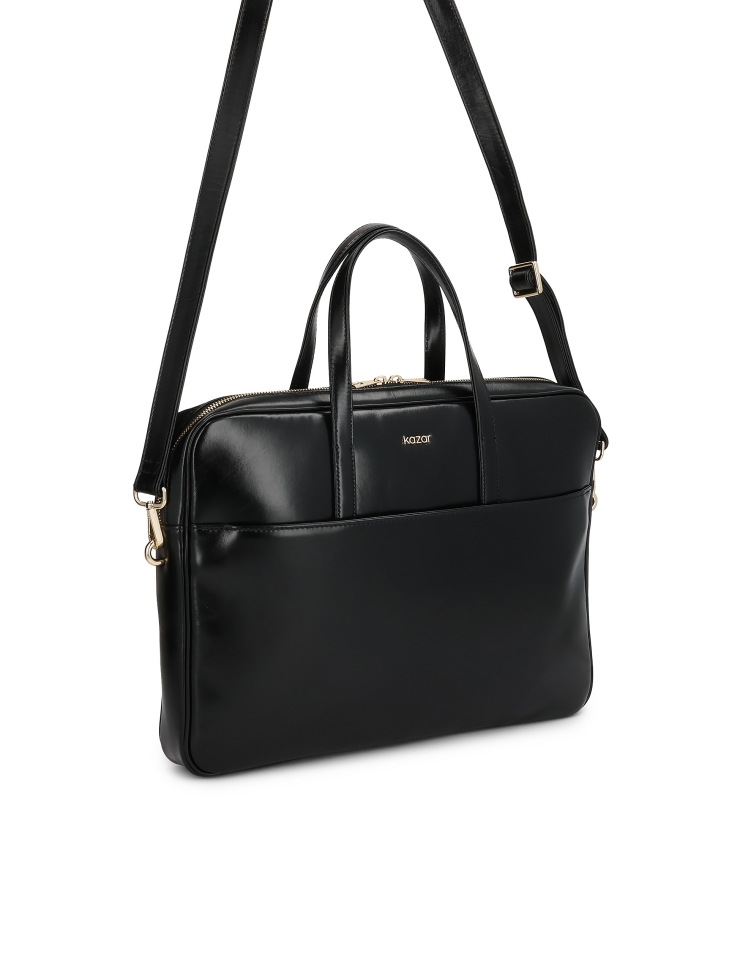 Elegant leather laptop bag