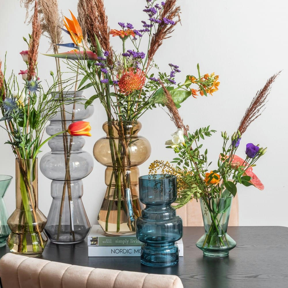 MORGANA - Vase morgana glass medium verre bleu