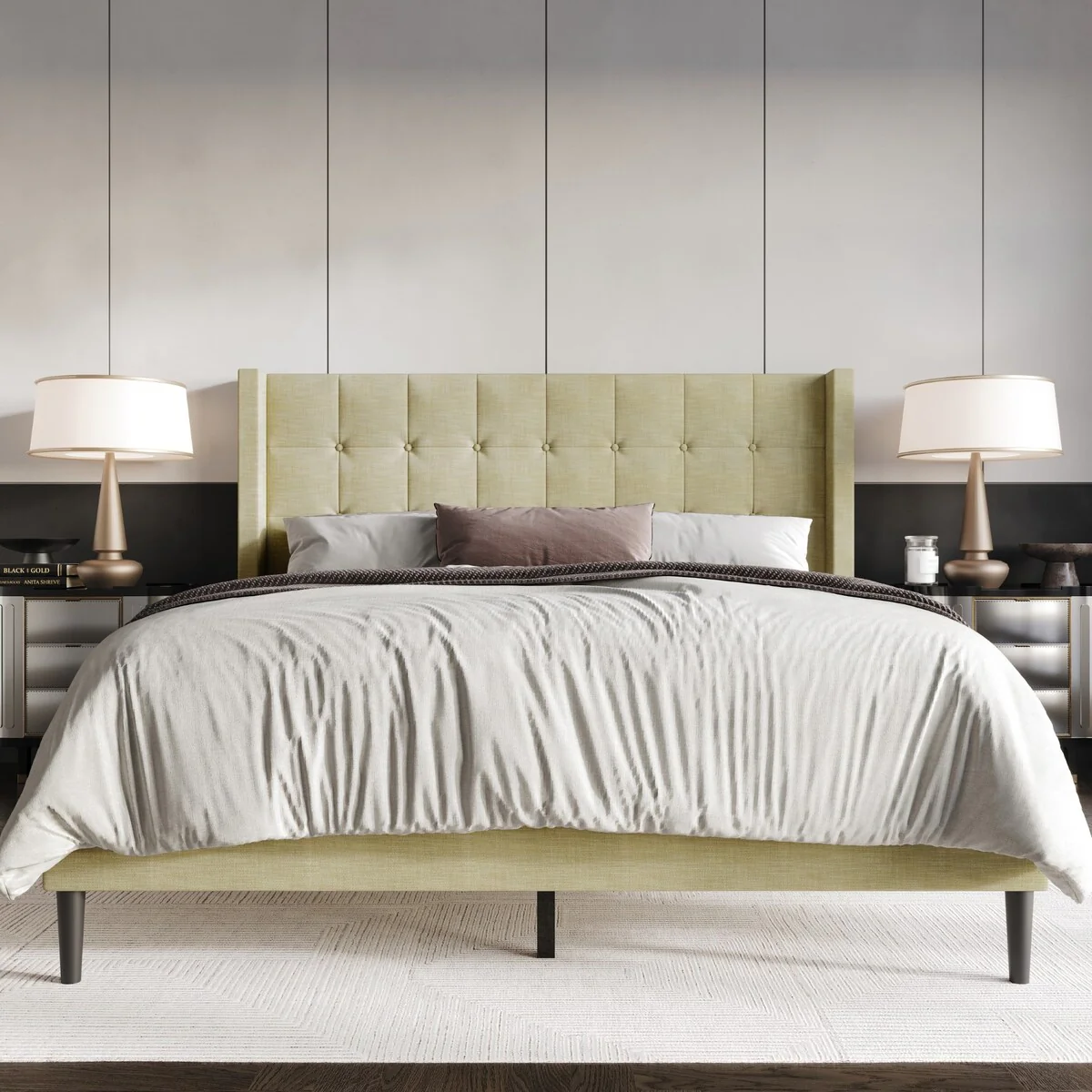 Danville Tufted Upholstered Platform Bed