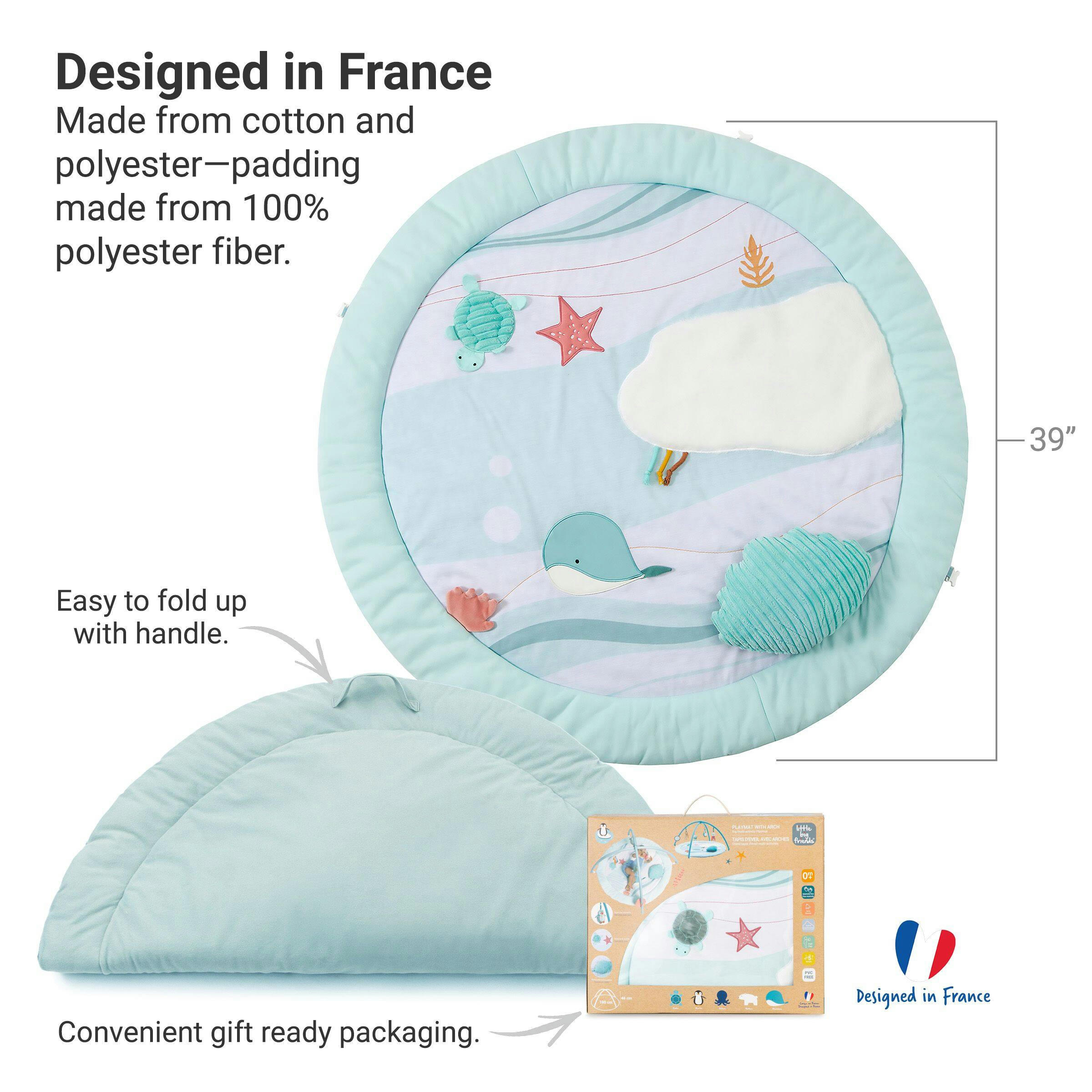 Little Big Friends Sensory Activity Playmat with Arches, Ocean, Ages 0+