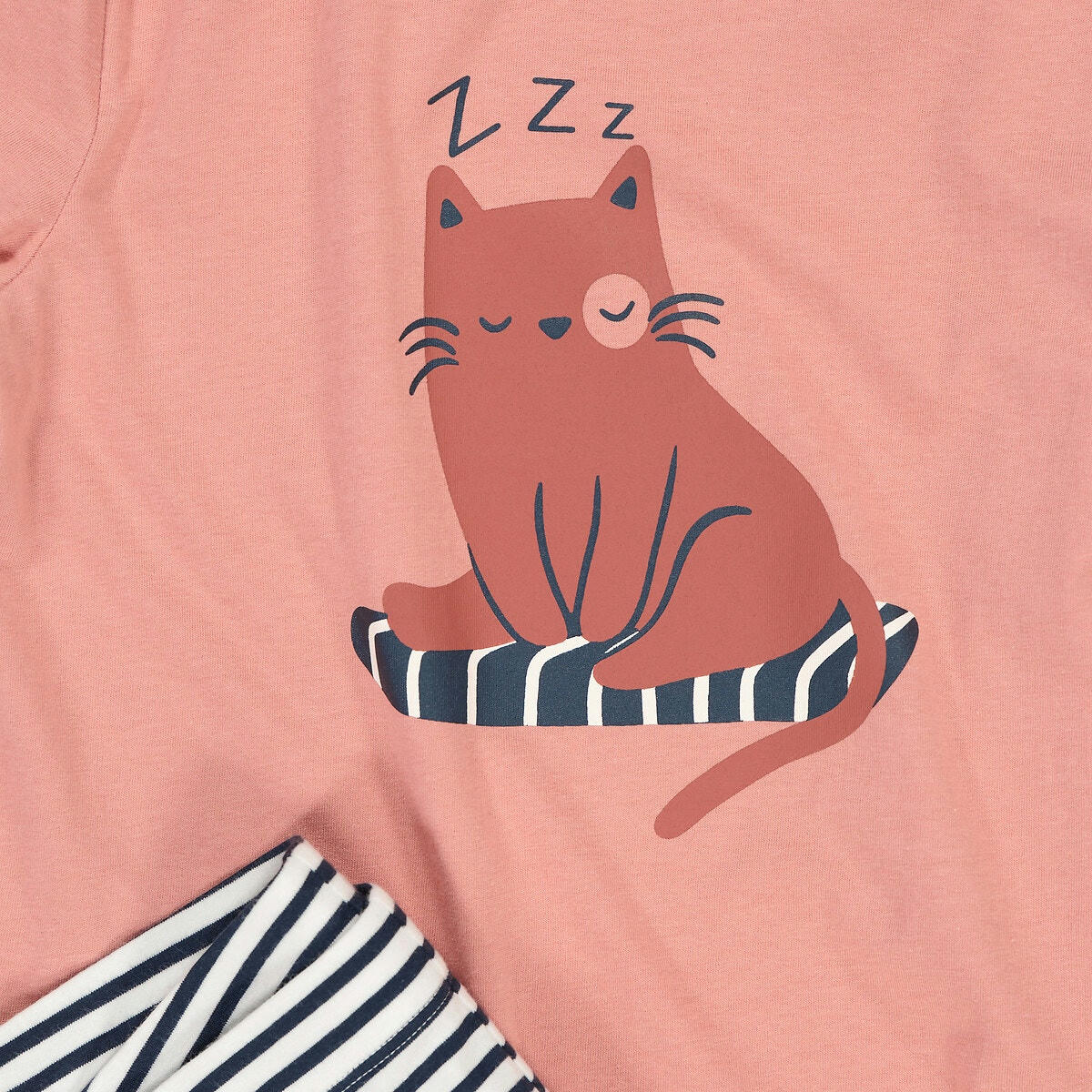 Lot de 3 pyjamas en coton imprimés chat