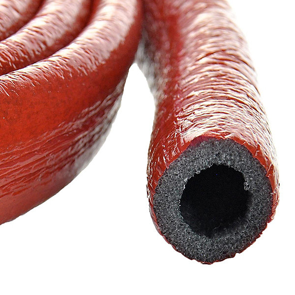 Gaine mousse isolante 6 mm pour tube et tuyau diam18 mm Rouge 50 m