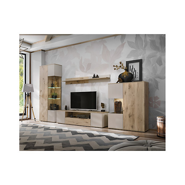 Etagère murale ERINAChene clair et beige160 cm