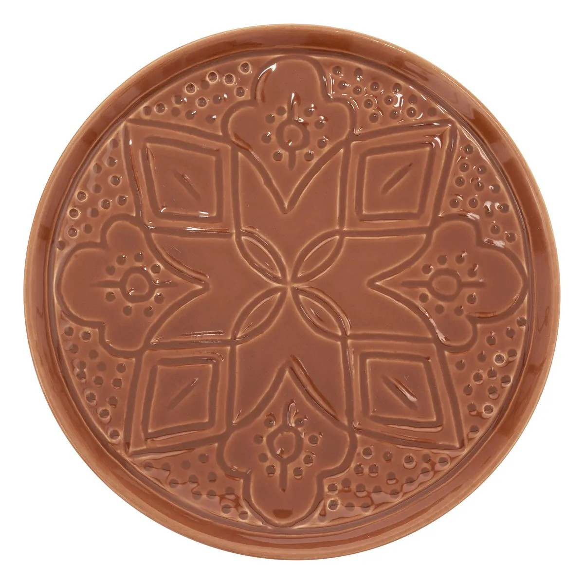 Komplet 6 talerzy deserowych Sienna terakota 20 cm