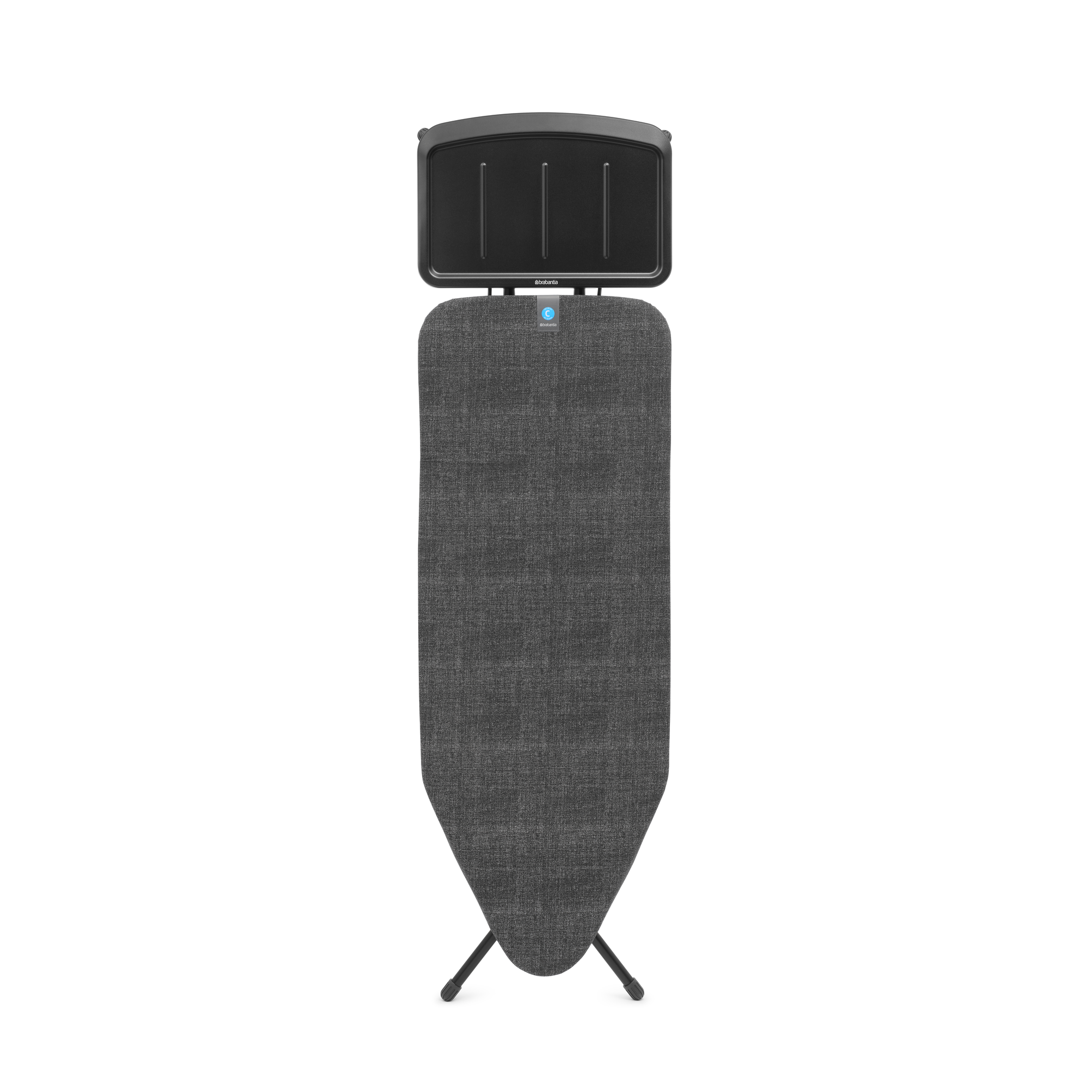 Brabantia Strijkplank C, 124x45 cm, solide stoomunithouder - Denim Black