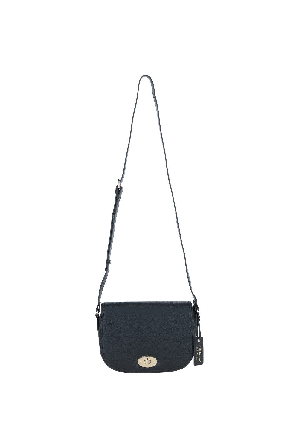 Ashwood Leather Stellia' Real Leather Crossbody Bag with Twist Lock
