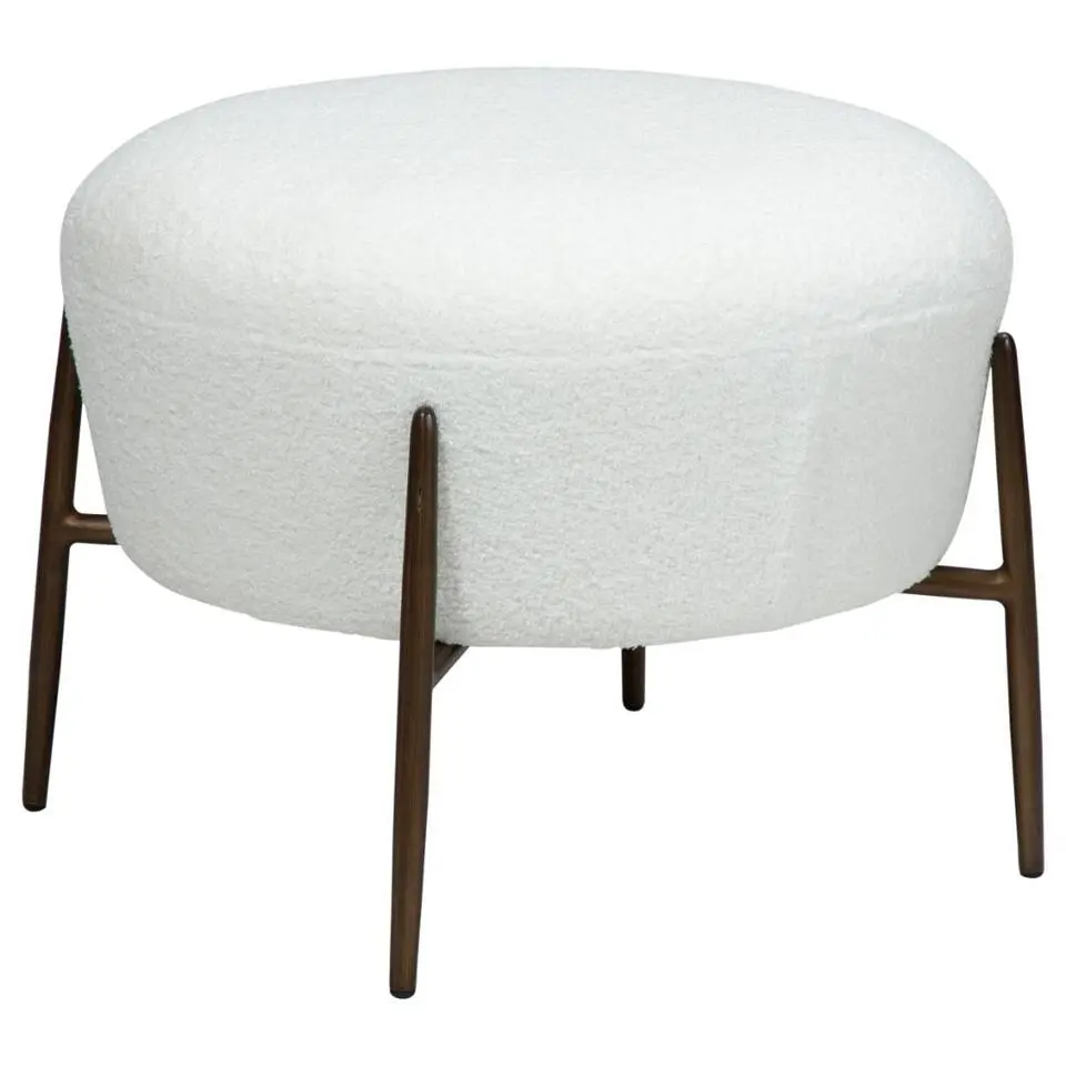 Hioshop Orbit Dan-Form poef boucl&eacute; wit