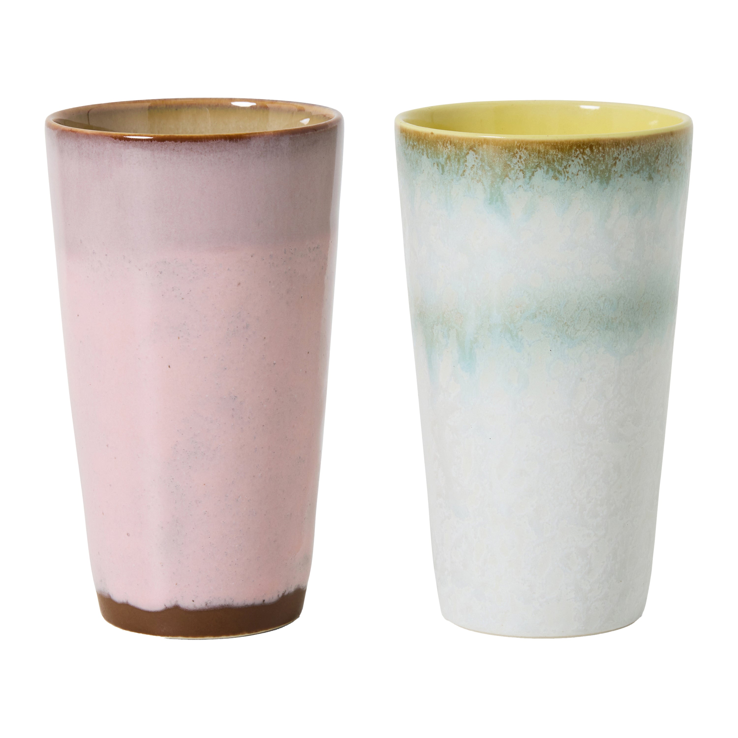 HKliving 70's Ceramics Latte Mok 0,3 L - Set van 2 - Fresco