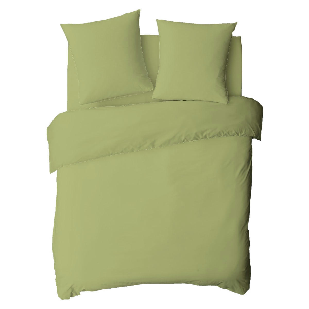 COTON UNIS - Housse de couette coton  unie tilleul 140x200cm