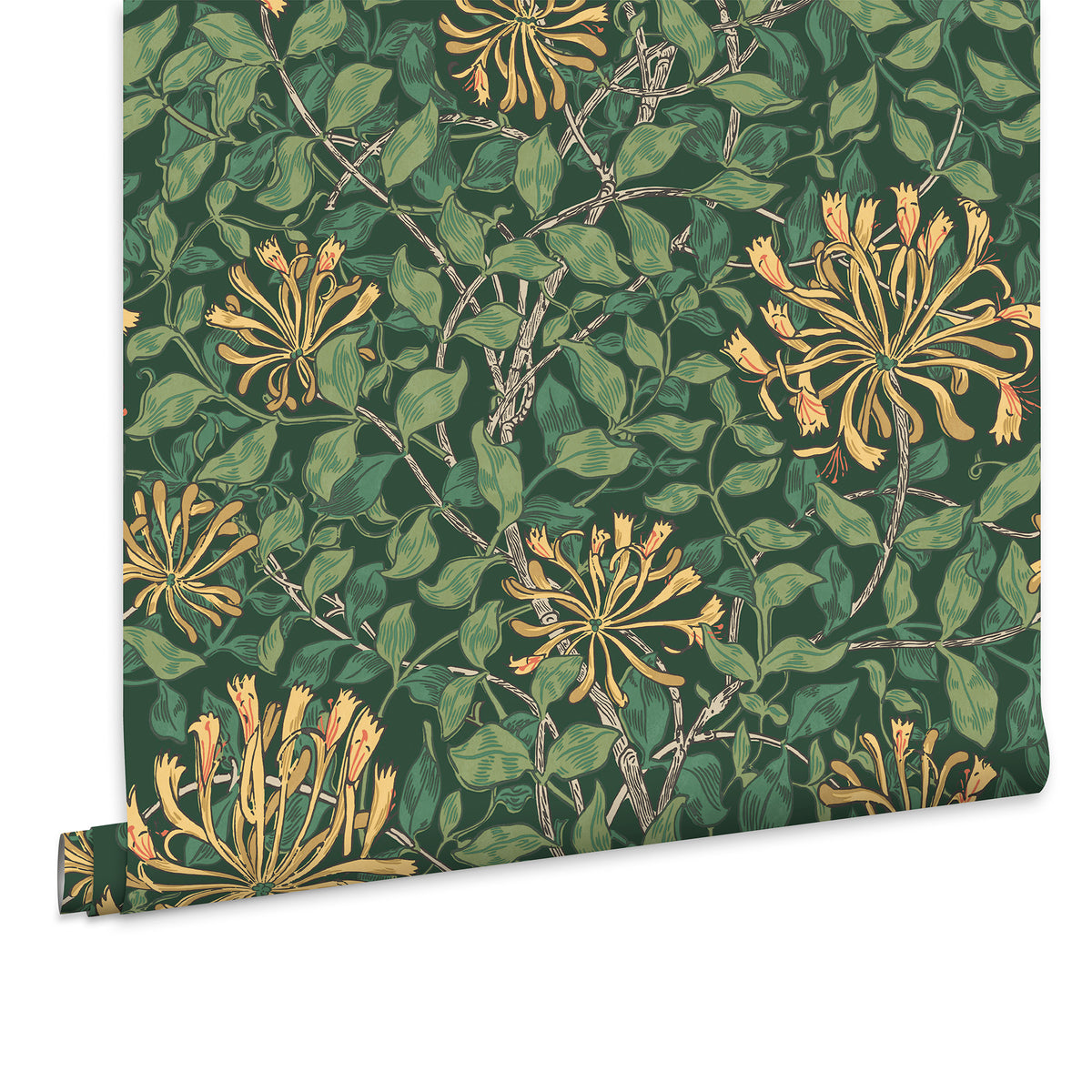 William Morris at Home Vliesbehang - Honeysuckle Verde - 1000x52