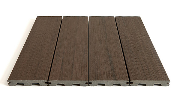 Lame de terrasse composite EDGE TimberTech 23x136 mm couleur Dark Cocoa - Longueur lame 366cm