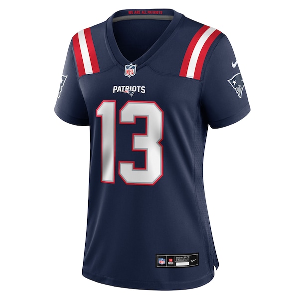 Mack Hollins New England Patriots Nike Women's Team Game Jersey -  Navy