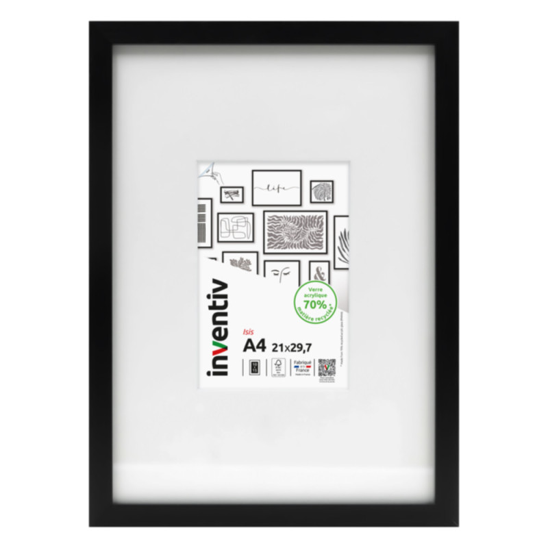 Cadre Isis noir 20 x 30 cm INVENTIV