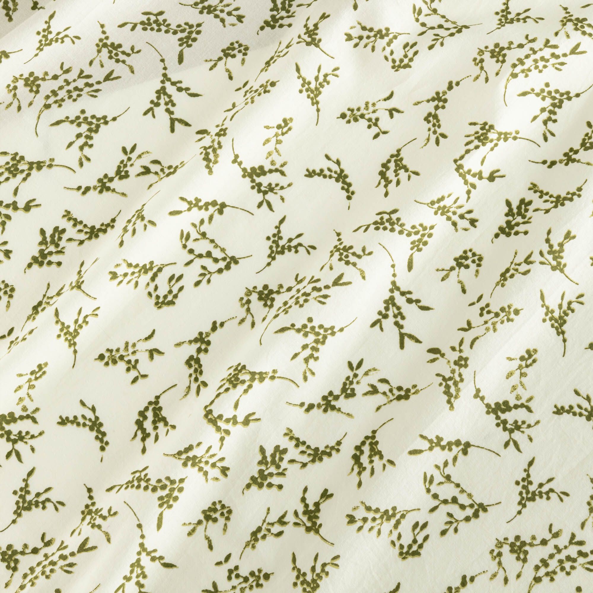 BAIA - Nappe en coton à motif végétal 150x250cm - vert