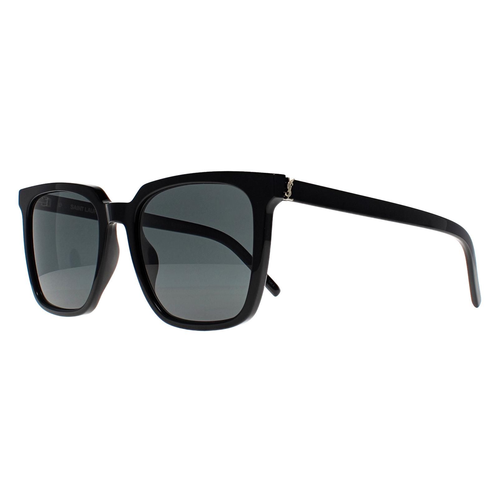 Saint Laurent Square Shiny Black Dark Grey SL M146