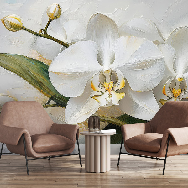 Feeby Fototapeta Malowany kwiat orchidei
