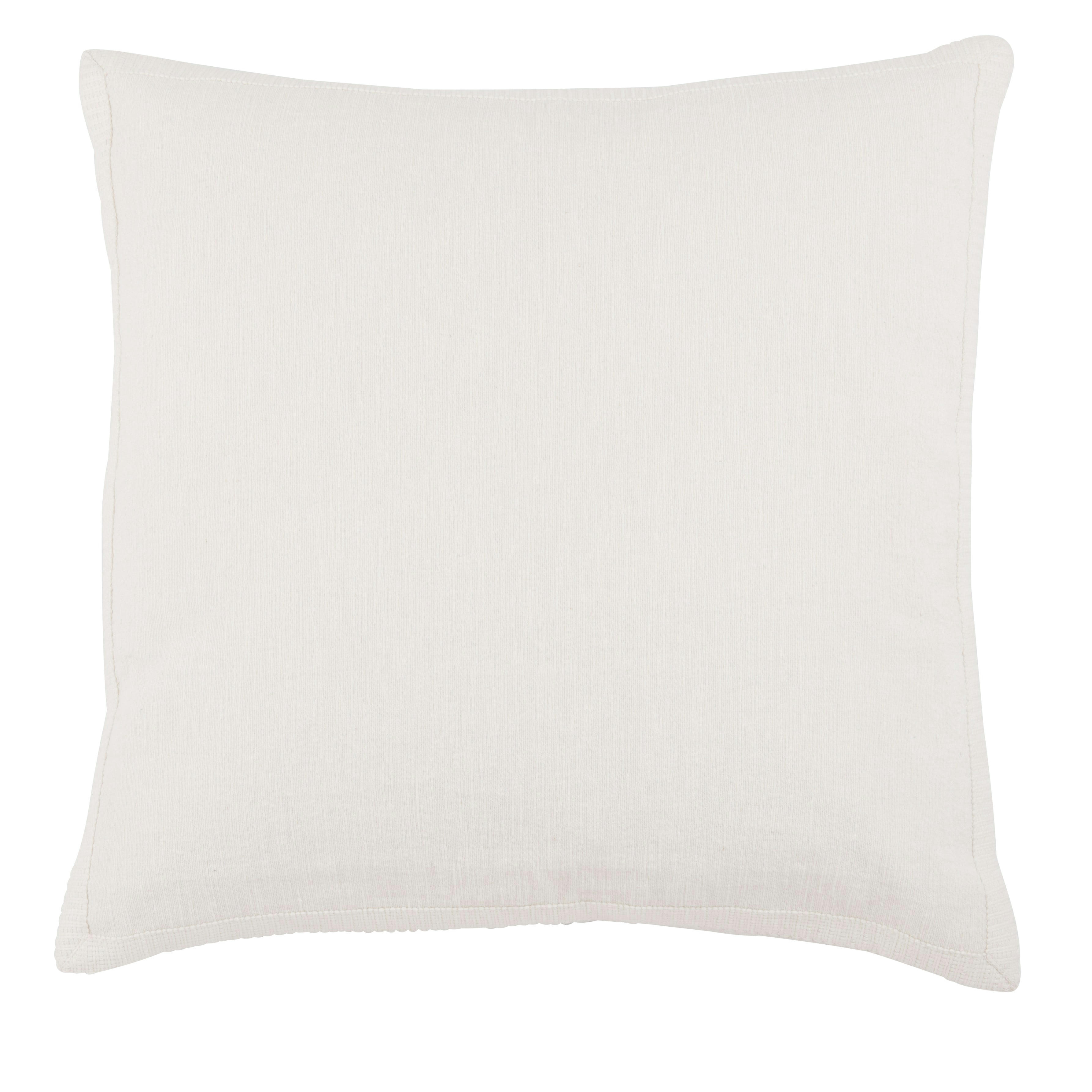 INAC - Coussin blanc avec galon 60x60