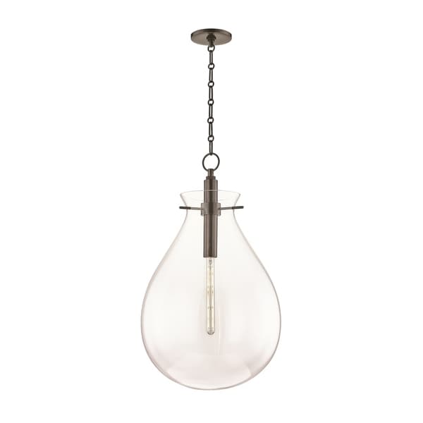 Ivy by Becki Owens for Hudson Valley Lighting 1-light Old Bronze LED Large Pendant, Clear Glass