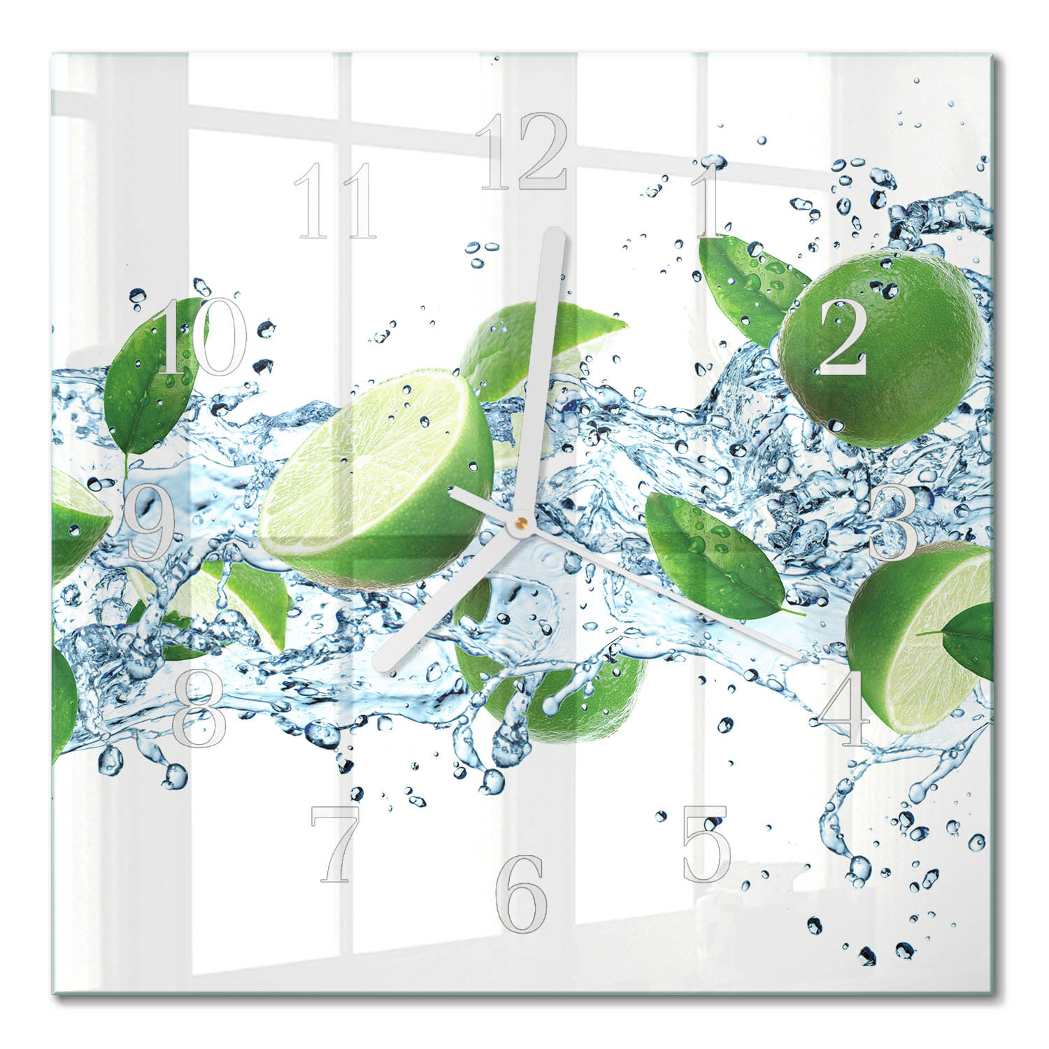 Dekoracyjny zegar 30x30 Limonki zegar ścienny