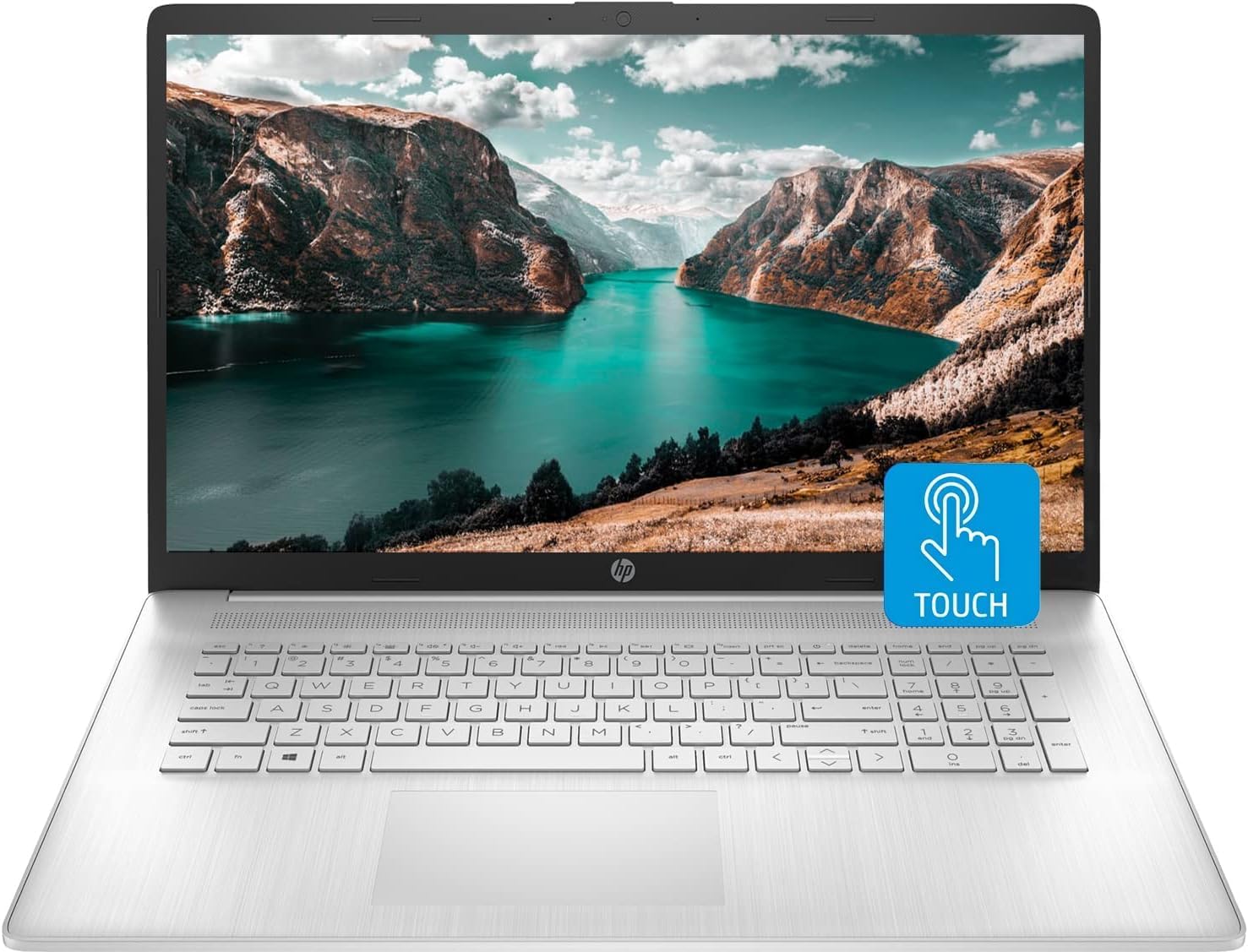 HP 17 Laptop  17.3 HD+ Touchscreen Display  12th Gen Intel Core i7-1255U  64GB RAM  2TB SSD  Webcam  HDMI  SuperSpeed USB Ports  Wi-Fi 6  Windows 11 Home  Silver
