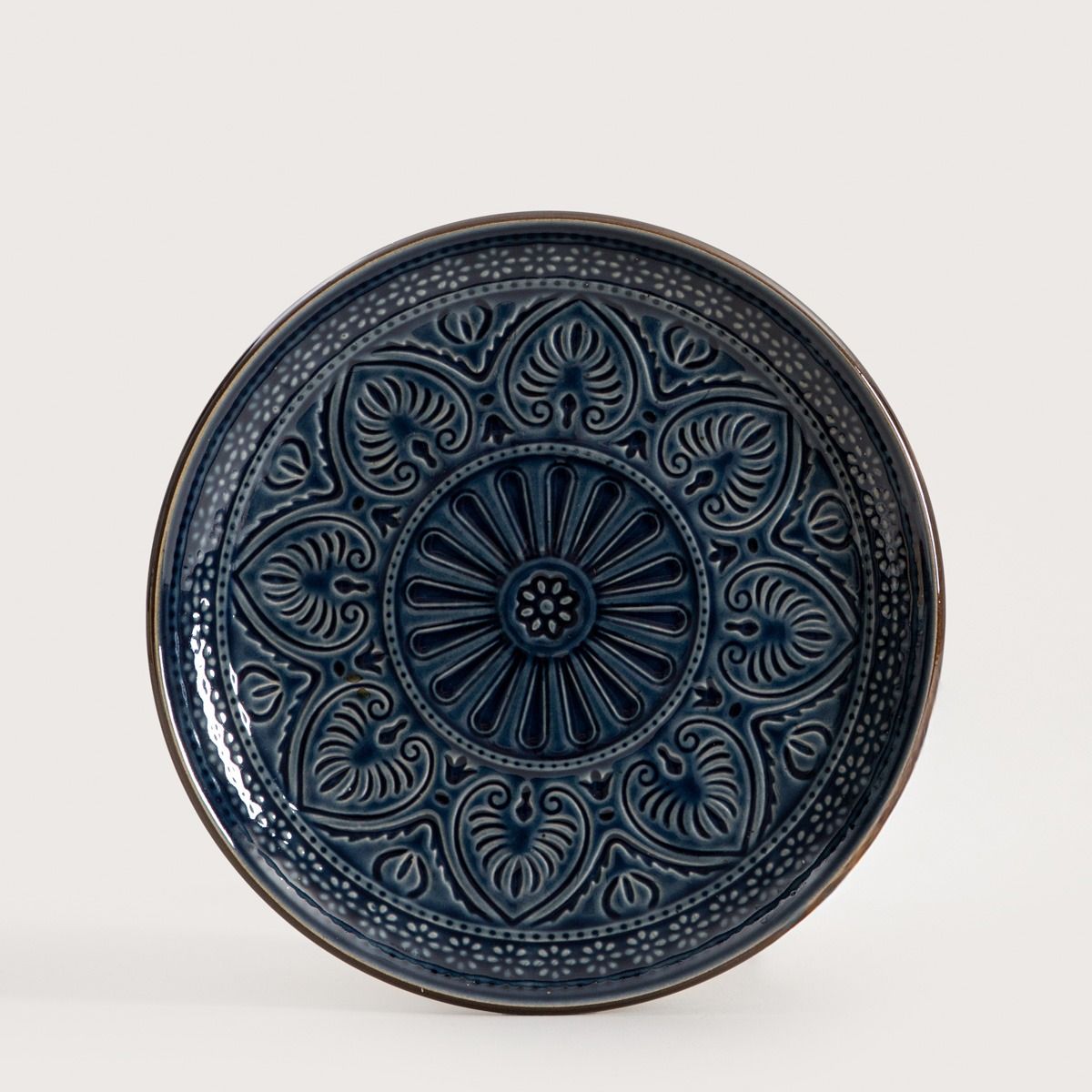 Talerz INDIE deserowy granatowy 21 cm