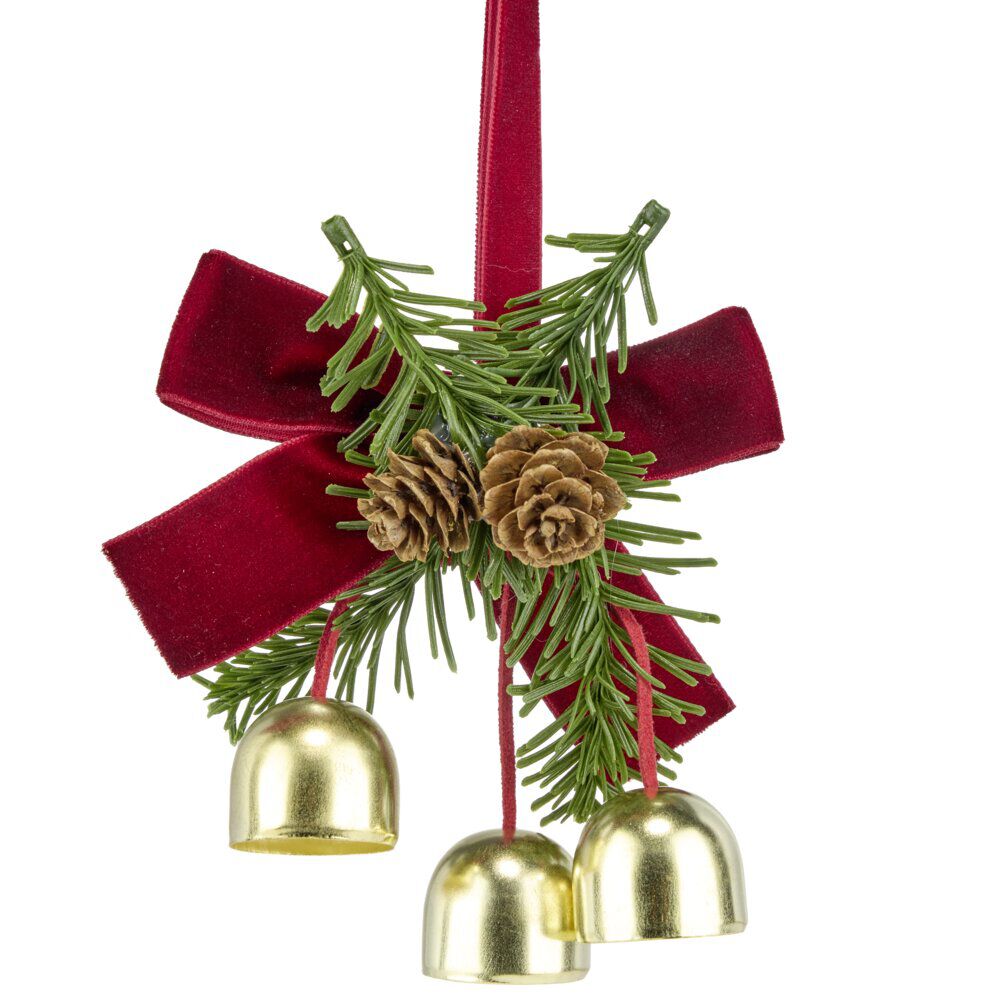 Clochette de No&euml;l décorative à suspendre H10cm