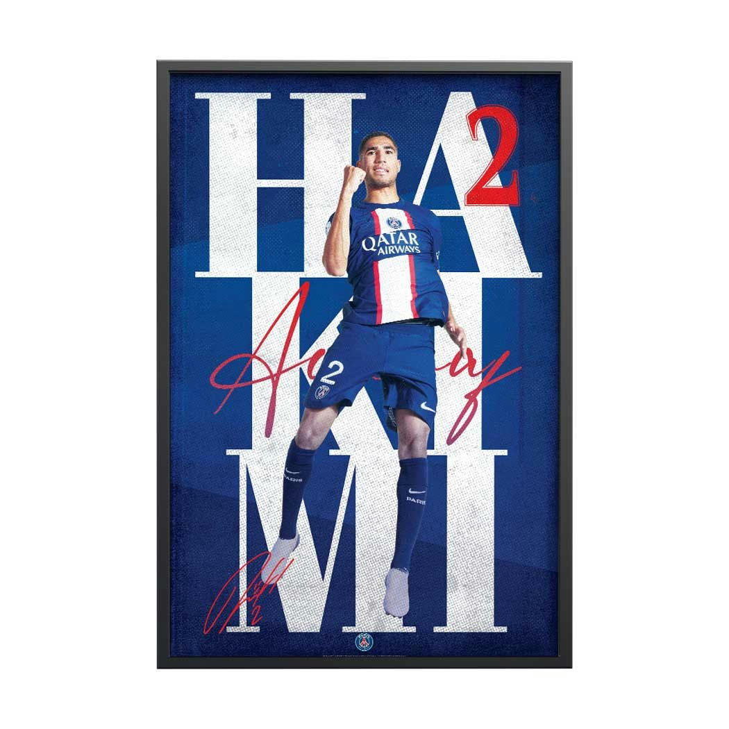 FOOT - Affiche Foot - PSG Street Achraf Hakimi 40x60cm